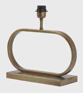 Light & Living Tafellamp 'Jamiro' 29cm hoog, kleur Antiek Brons (excl. kap)