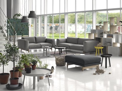 Muuto Rest 2-zitsbank - Steelcut Trio 133 - Eiken