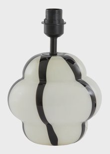 Light & Living Tafellamp 'Ylien' Glas, kleur Crème/Zwart (excl. kap)