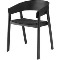 Muuto Cover stoel met bekleding - zwart