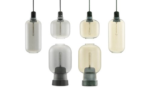 Normann Copenhagen Amp hanglampen - L - goud/groen