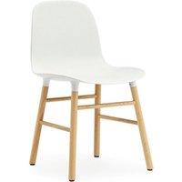 Normann Copenhagen Form stoel met houten frame - eiken - wit