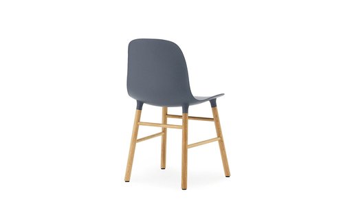 Normann Copenhagen Form stoel met houten frame - eiken - blauw