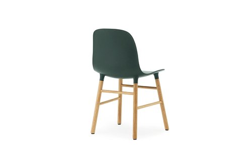 Normann Copenhagen Form stoel met houten frame - eiken - groen