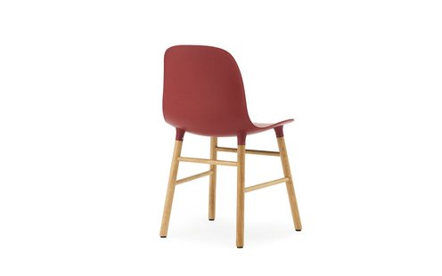 Normann Copenhagen Form stoel met houten frame - eiken - rood