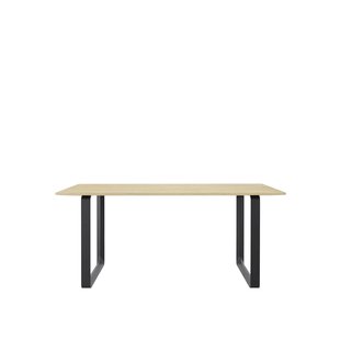 Muuto 70/70 Tafel - eiken massief - zwart - S