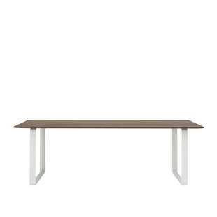 Muuto 70/70 Tafel - gerookte eik - wit - L