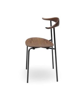 Carl Hansen & Søn CH88 T stoel - Frame roestvrij staal - eiken gezeept - Staal, zwart gepoedercoat