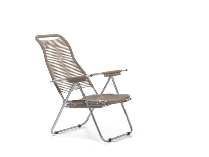 Fiam Spaghetti ligstoel - taupe - aluminium