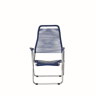 Fiam Spaghetti ligstoel - blauw - aluminium