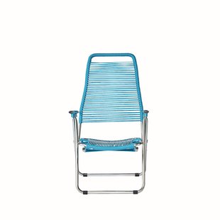 Fiam Spaghetti ligstoel - petrol - aluminium