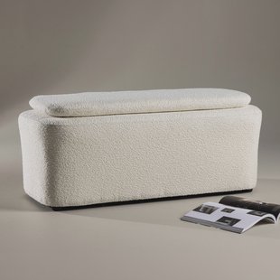 Nohr Poef 'Soledad' Bouclé, kleur Off White