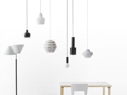 Artek A330S hanglamp Golden Bell - zwart/wit