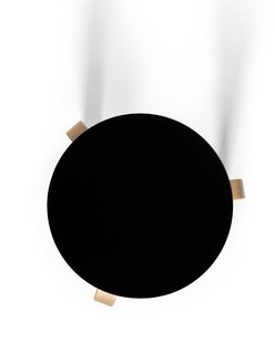 Artek 60 Kruk - poten berken / zitting zwart