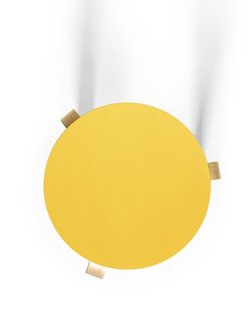 Artek 60 Kruk - poten berken / zitting geel