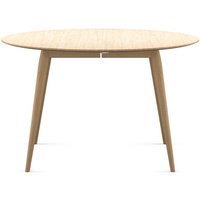 bruunmunch Playdinner ronde eettafel, uitbreidbaar - eiken wit, geolied - zonder uitbreidingselement