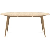 bruunmunch Playdinner ronde eettafel, uitbreidbaar - eiken wit, geolied - met een inlegplank