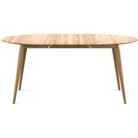 bruunmunch Playdinner ronde eettafel, uitbreidbaar - eiken natuur, geolied - met een inlegplank