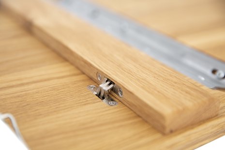 bruunmunch Playdinner lamé eettafel, uitbreidbaar - eiken natuur, geolied - met een inlegplank