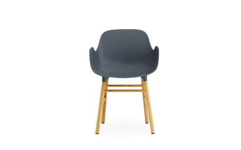 Normann Copenhagen Form fauteuil met houten frame - blauw - eiken