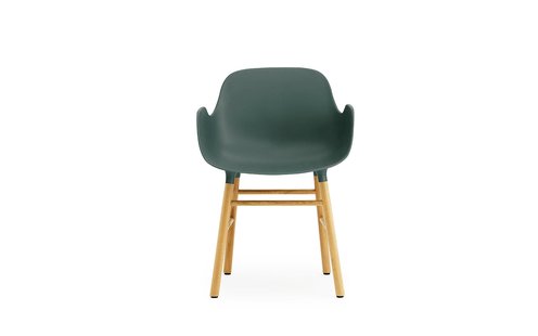 Normann Copenhagen Form fauteuil met houten frame - groen - eiken