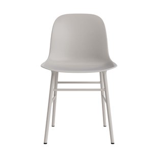 Normann Copenhagen Form stoel met metalen frame - NormannCopenhagenFormWarmGrey