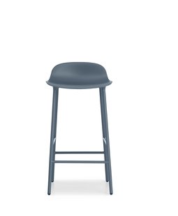 Normann Copenhagen Form barkruk met metalen frame - blauw - 65 cm