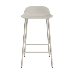Normann Copenhagen Form barkruk met metalen frame - NormannCopenhagenFormLightGrey - 65 cm