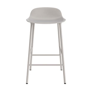 Normann Copenhagen Form barkruk met metalen frame - 65 cm - NormannCopenhagenFormWarmGrey