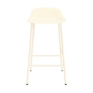 Normann Copenhagen Form barkruk met metalen frame - NormannCopenhagenFormCream - 65 cm