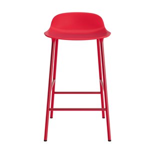 Normann Copenhagen Form barkruk met metalen frame - 65 cm - NormannCopenhagenFormBrightRed