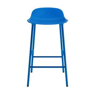Normann Copenhagen Form barkruk met metalen frame - 65 cm - NormannCopenhagenFormBrightBlue