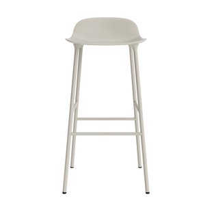 Normann Copenhagen Form barkruk met metalen frame - NormannCopenhagenFormLightGrey - 75 cm