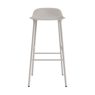 Normann Copenhagen Form barkruk met metalen frame - NormannCopenhagenFormWarmGrey - 75 cm