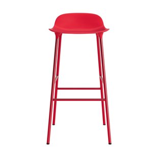 Normann Copenhagen Form barkruk met metalen frame - 75 cm - NormannCopenhagenFormBrightRed