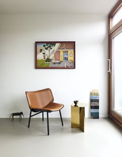 HAY Slit tafel - messing - hoog