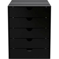 USM Haller Inos kastset C4 - 5 bakjes - grafietzwart - gesloten