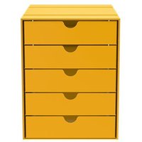 USM Haller Inos kastset C4 - 5 bakjes - goudgeel - gesloten