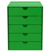 USM Haller Inos kastset C4 - 5 bakjes - groen - gesloten