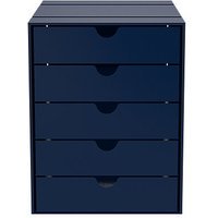 USM Haller Inos kastset C4 - 5 bakjes - staalblauw - gesloten