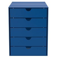 USM Haller Inos kastset C4 - 5 bakjes - gentiaanblauw - gesloten