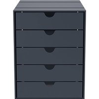 USM Haller Inos kastset C4 - 5 bakjes - antracietgrijs - gesloten