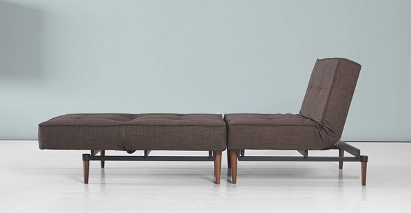 Innovation Living Splitback fauteuil - Iepenhout licht, cilindervormig - grijs - Mixed Dance