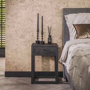 LifestyleFurn Nachtkastje 'Linea' Acaciahout, Met 1 lade