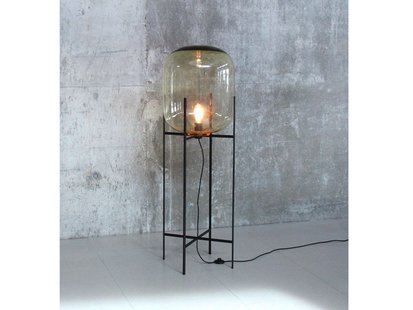 Pulpo Oda Big vloerlamp - barnsteen-zwart