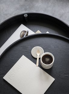 Audo Turning Table bijzettafel - wit eiken