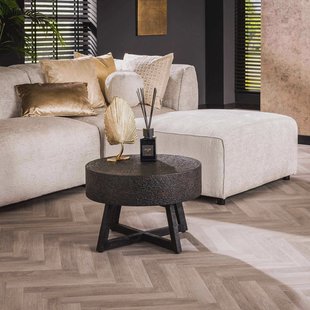 LifestyleFurn Ronde Salontafel 'Chanielle' Liquid metal, 60cm