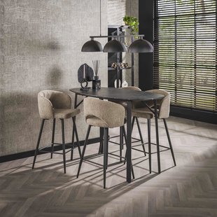 LifestyleFurn Deens Ovale Bartafel 'Debora' Keramiek look, 140 x 75cm