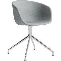 HAY About a Chair AAC 21 - gepolijst aluminium - Remix lichtgrijs