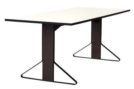 Artek Kaari eettafel klein - HPL wit, hoogglans - Eiken, zwart - groot